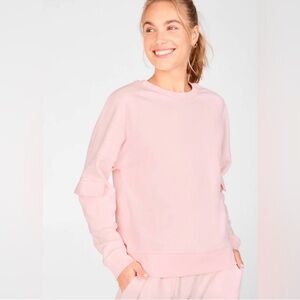 New Fabletics Pink Nyla Cargo Sweatshirt
